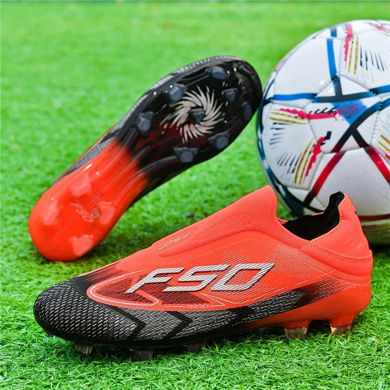 Nouvelles chaussures de football pour hommes, chaussures de futsal antidérapantes pour matchs en extérieur, chaussures de soccer ultralégères, chaussures de sport de haute qualité, chaussures à cheville haute et respira