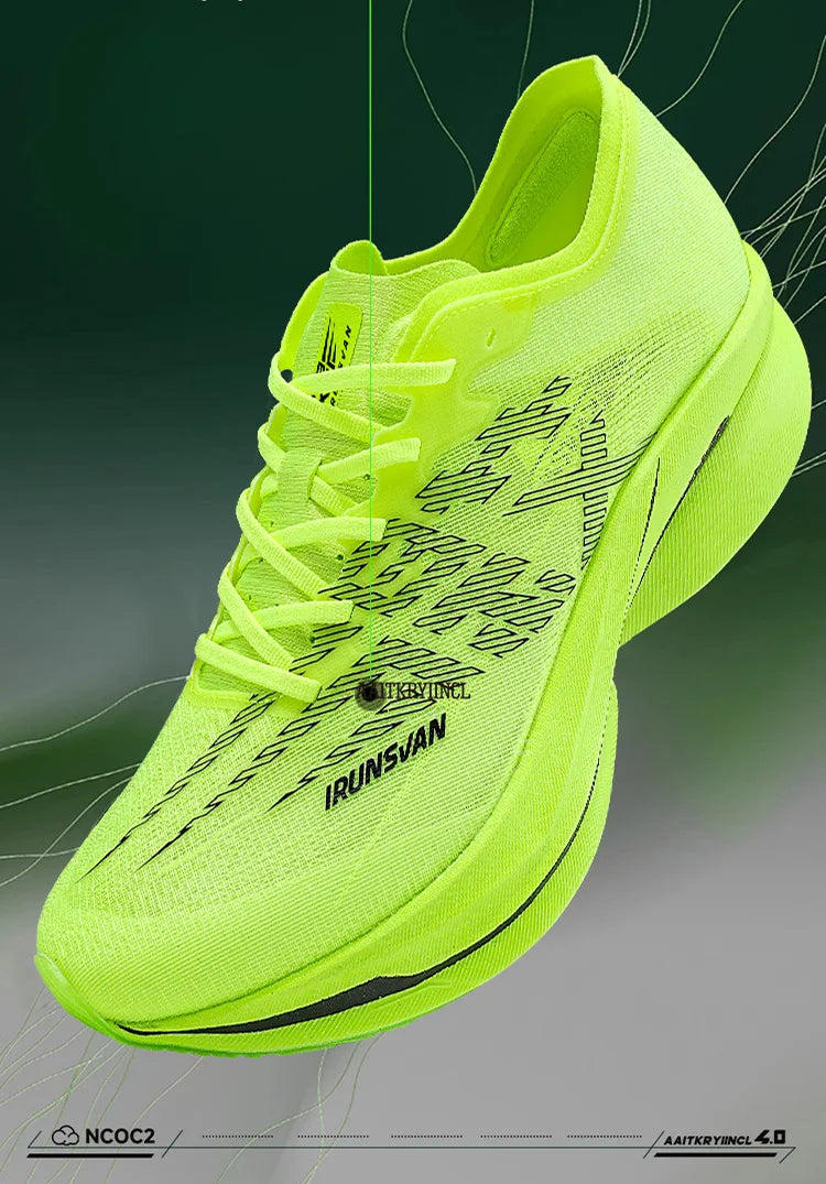 IRUNSVAN Carbon Plate Sports Shoes Marathon Professional Running Shoes Shock Absorbent Breathable Jogging Shoes unisex 095