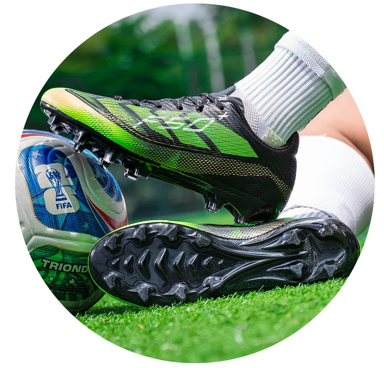 Chaussures de football pour hommes, crampons d'entraînement rapides pour terrain extérieur, chaussures de football à crampons pour terrain synthétique, baskets basses originales unisexes