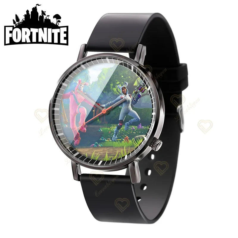 Wrist Watch F-Fortnite Cook Watch Trend Fashion Creative Quartz Student Watches Battle Game Figure Model Kids Birthday Gift