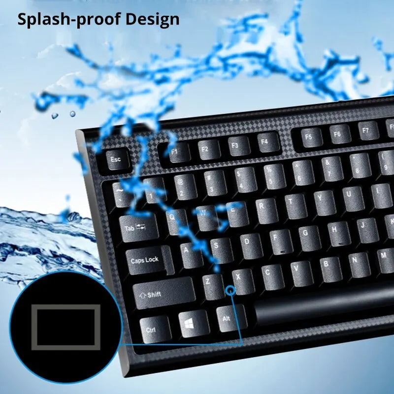 Q9 Einzelne Tastatur, USB-Square-Mouth-Anschluss, für Business, Büro und Zuhause, PS2-Rundanschluss, kabelgebunden, für Desktop-Computer