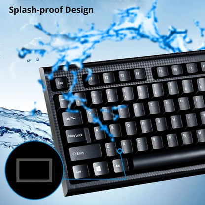 Q9 Einzelne Tastatur, USB-Square-Mouth-Anschluss, für Business, Büro und Zuhause, PS2-Rundanschluss, kabelgebunden, für Desktop-Computer
