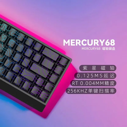 Teclado mecánico IROK Carotmas Mercury68 con interruptores magnéticos, 8K, 68 teclas, RT0.004mm, baja latencia, teclado gaming con cable personalizable para PC, ideal para regalo