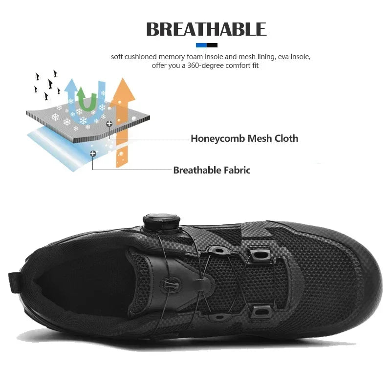 Professional Men's MTB Cycling Shoes White Racing Self-Locking 2024 Speed Road SPD Bicycle Sneakers New Women's Flats Cleats Shoes