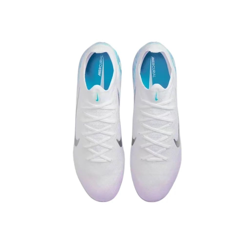 Nike Mercurial Vapor 16 Elite LV8 fodboldstøvler til mænd (FG) – Bløde, komfortable, til naturgræs, hvid/blå HV4887-100