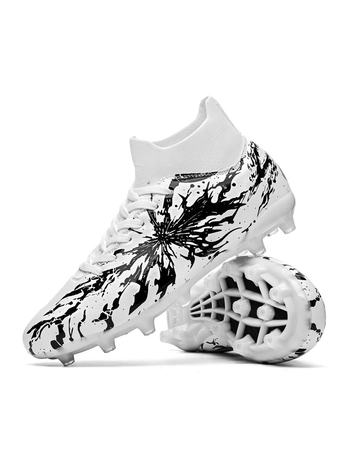 Chaussures de football pour hommes, crampons AG FG, semelles en PU absorbant les chocs et antidérapantes, pour adultes, idéales pour les entraînements de football en extérieur et les séances d’entraînement à haute in