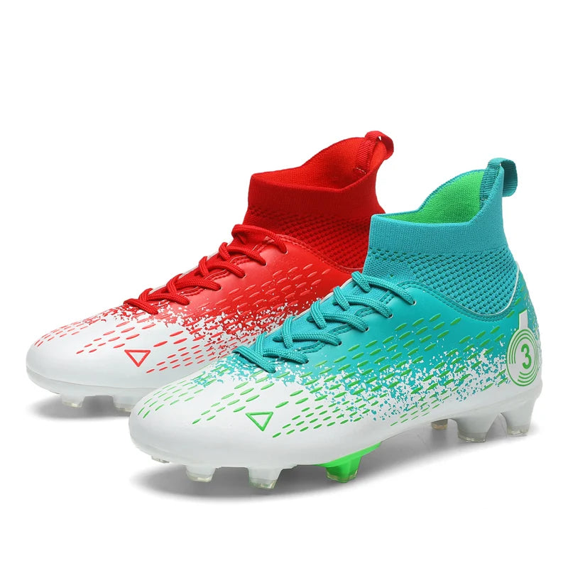 Talla 31-45 Zapatillas de fútbol para hombre, botas de fútbol para mujer, tacos de fútbol para niños, zapatillas de entrenamiento para adolescentes, calzado deportivo transpirable