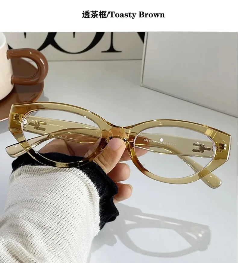 EYORA Vintage Cat Eye Reading Glasses Women Anti Blue Ray Myopia Eyewear Photochromic Progressive Prescription Optical Glasses