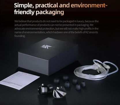 KZ Decet 5DD HiFi Wired In-Ear Earphones – Premium Dynamic Driver Earbuds with Detachable 2PIN Cable & Microphone
