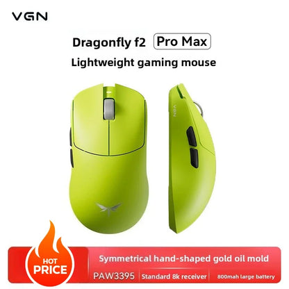 VGN Dragonfly F2 ProMax/Ultra esport gamer egér 42000DPI 0.125ms CSGO-hoz, alacsony késleltetésű, vezetékes/vezeték nélküli, dupla 8K, 3 mód, PAW3395/3950
