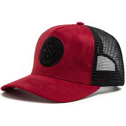 Populär mesh-baseballkeps, unisex, moderiktig, avslappnad, andningsbar, med bokstavsikon, hiphop-trucker-keps, utomhussport, pappakeps