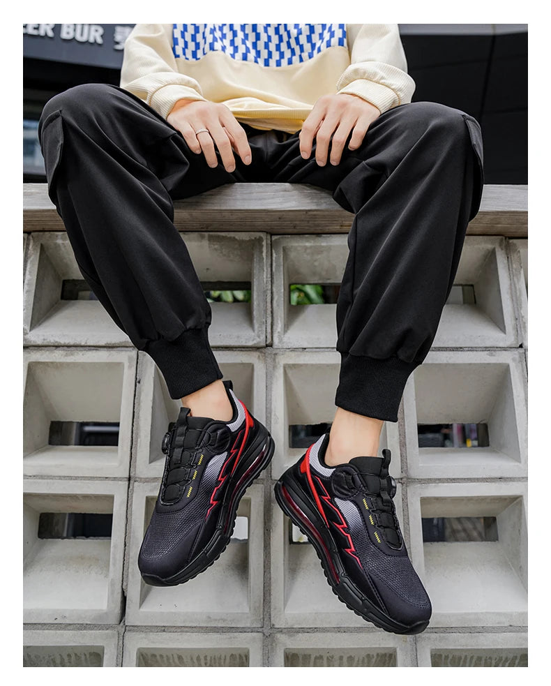 Spring & Summer Men's Running Shoes Outdoor Hiking, Wear-Resistant Trail Shoes with BOA Closure, Breathable Sports & Casual Style