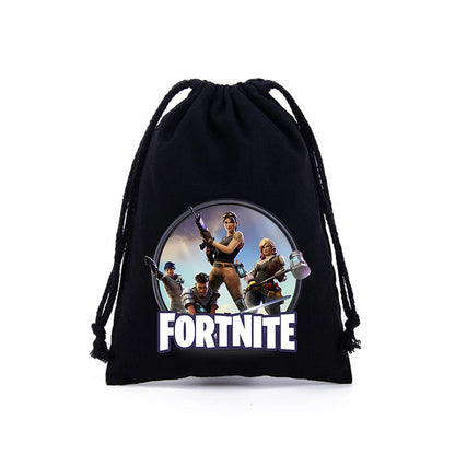 Fortnite Jungen Mädchen Kordelzugbeutel mit Cartoon- und Anime-Print, große Aufbewahrungstasche, Tragetasche, Handtasche, neues süßes Geburtstagsgeschenk