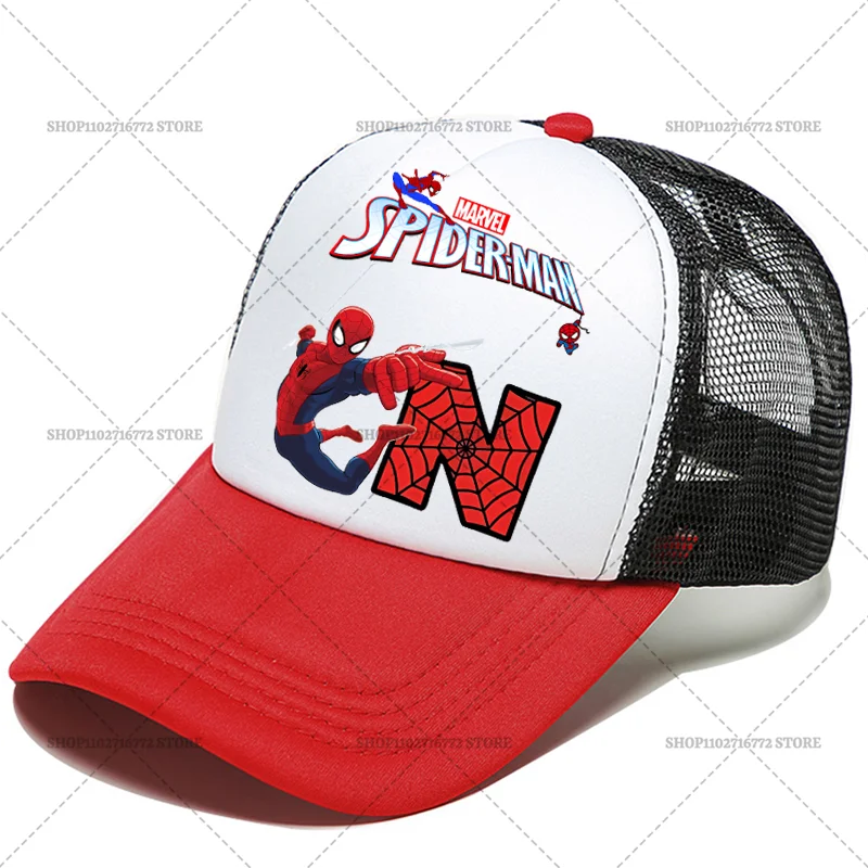 Marvels SpiderMans Child Baseball Cap Cartoon Anime Letters Casual Hats Men Adult Adjustable Sun Cap Boy Headgear Kids Hat Gift