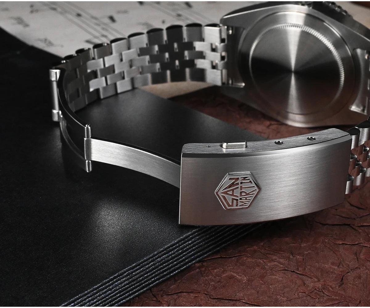 San Martin NH34 40mm GMT Luxury Sports Style Full Luminous Bidirectional Sapphire Bezel Automatic Mechanical Watch 20 Bar SN0005