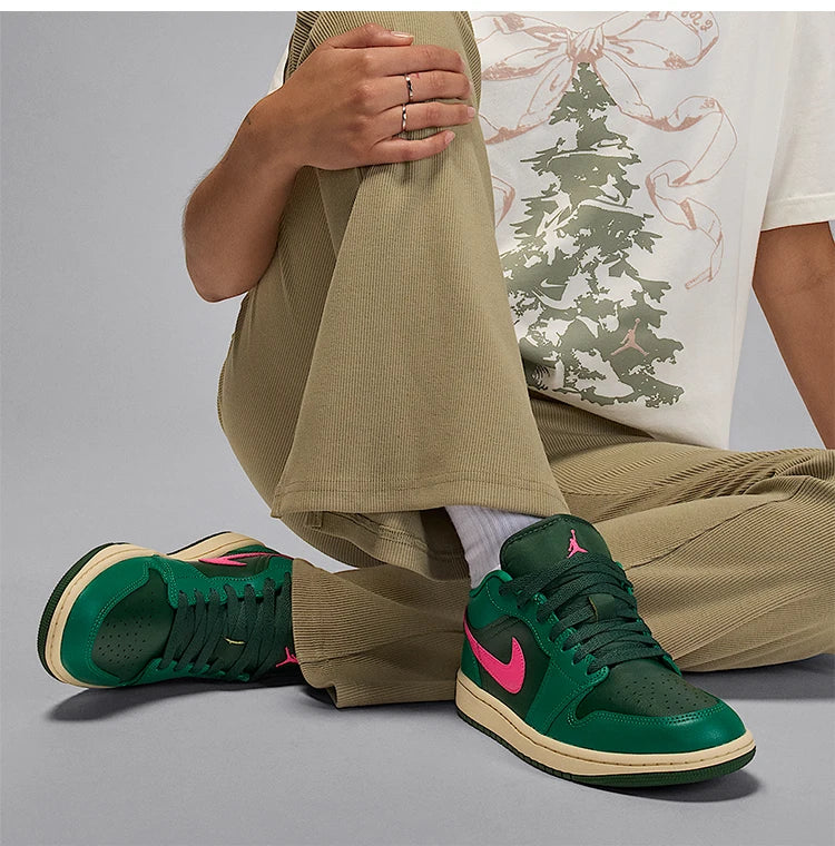 Nike genuíno JORDAN — Ténis de skate desportivos leves almofadados e bordados para mulher DC0774-162