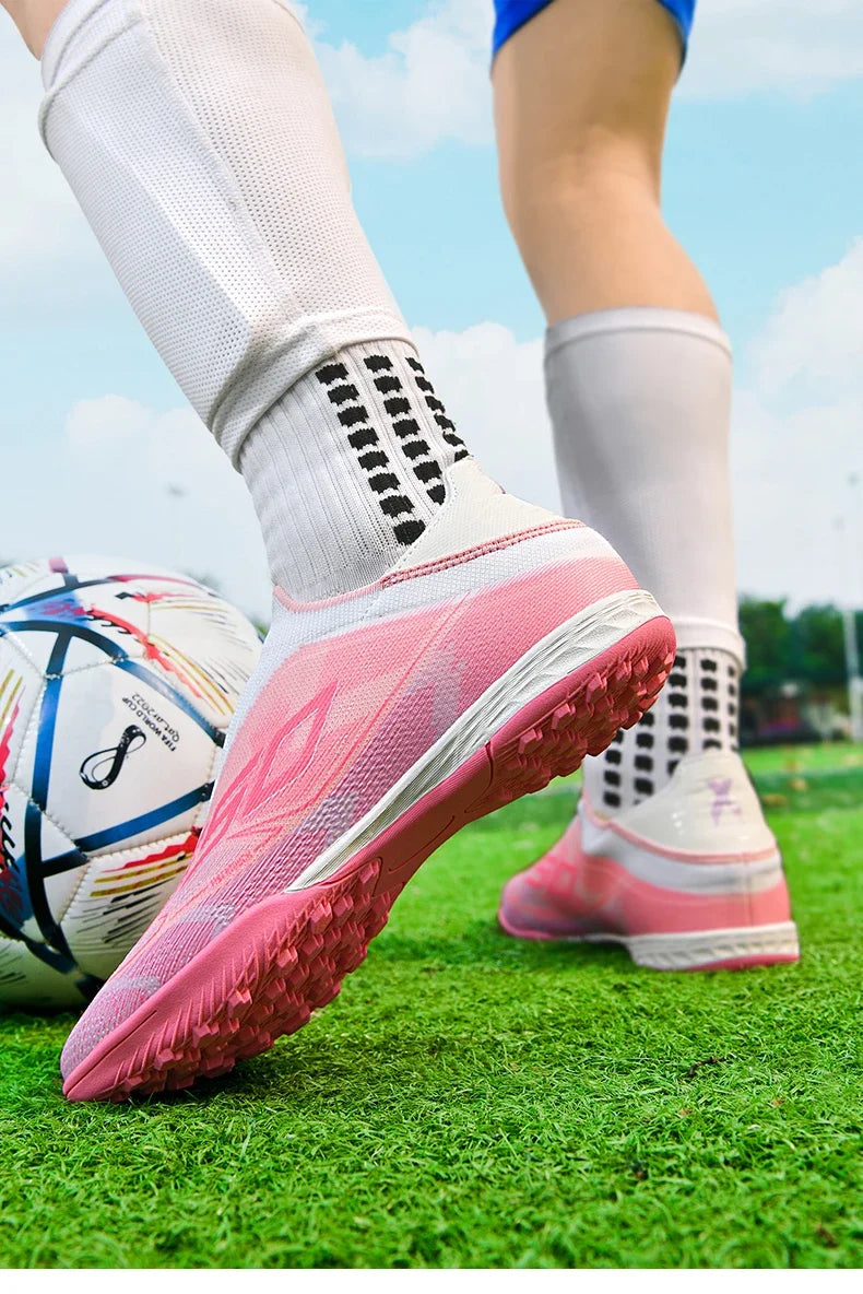 Chaussures de Football originales professionnelles pour hommes, confortables, de haute qualité, bottes de Football rapides pour entraînement, chaussures de Football ultralégères