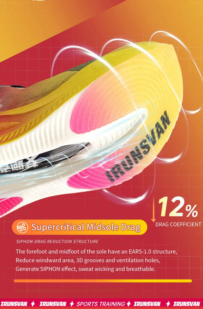 IRUNSVAN Lightweight Marathon Sneakers Men Running Shoes Breathable Sports Shoes Casual Comfortable Athletic Training Unisex