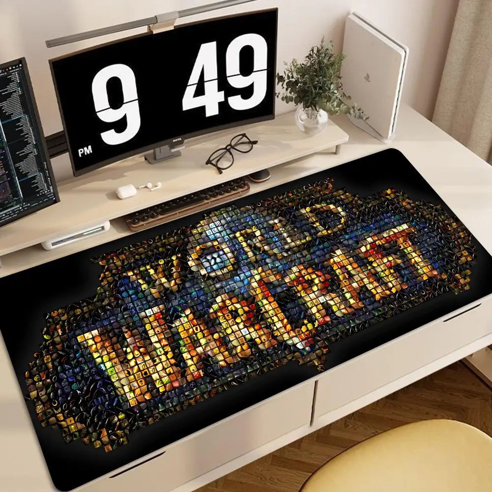 World of Warcraft Anime XXL gaming-musemåtte-skrivebordsunderlag med låst kant, tastatur- og musemåtte til kontor, gamer-computertilbehør HYBXXC