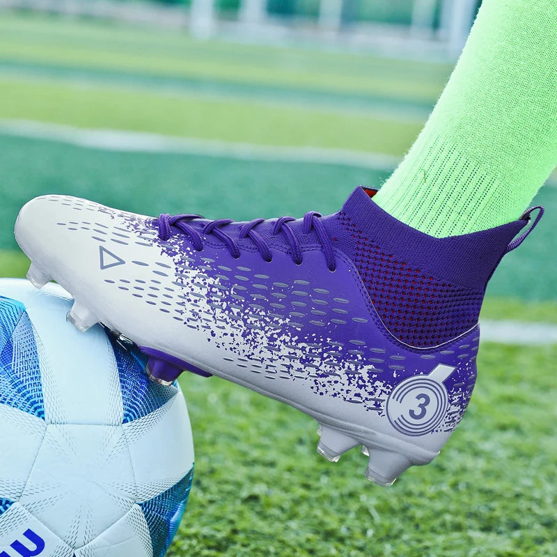 Talla 31-45 Zapatillas de fútbol para hombre, botas de fútbol para mujer, tacos de fútbol para niños, zapatillas de entrenamiento para adolescentes, calzado deportivo transpirable