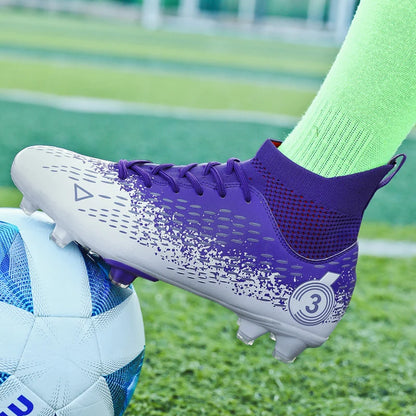 Talla 31-45 Zapatillas de fútbol para hombre, botas de fútbol para mujer, tacos de fútbol para niños, zapatillas de entrenamiento para adolescentes, calzado deportivo transpirable