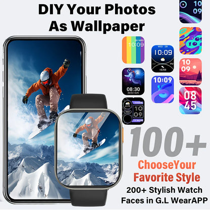 New 1000mAh Battery Smart Watch Women Heart Rate Sleep Monitoring Bluetooth Call IP68 Waterproof Smartwatch Men For Android IOS