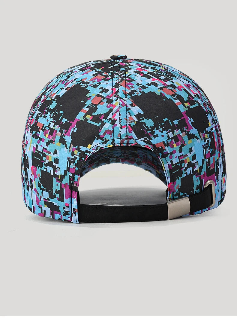 Letnia czapka z daszkiem z motywem graffiti, z podświetleniem, unisex, czapka chroniąca przed słońcem na świeżym powietrzu, modna czapka sportowa, czapka typu „duckbill” w stylu casual