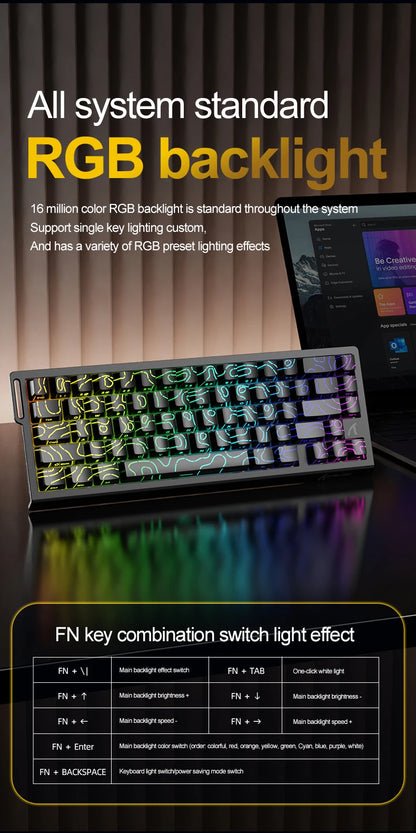 Attack Shark X68HE Gaming Keyboard Wired 8K Polling Hall Effect Magnetic Switch Rapid Trigger SOCD/RS Low Latency Pro Gaming