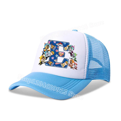 Paw Patrols Baseball Cap Boys Girls Cartoon Anime Chase Skye A-Z Letters Print Hat Summer Athleisure Adjustable Casual Hats Gift