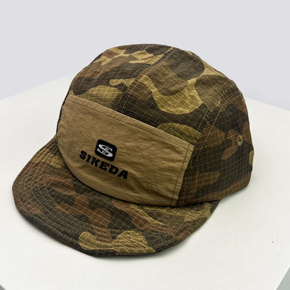 Unisex CAMO greitai džiūstančios beisbolo kepurės su siuvinėtomis raidėmis, apsaugančios nuo saulės, spalvų blokų dizaino, kvėpuojančios, asmeninės, su snapeliu, universalios