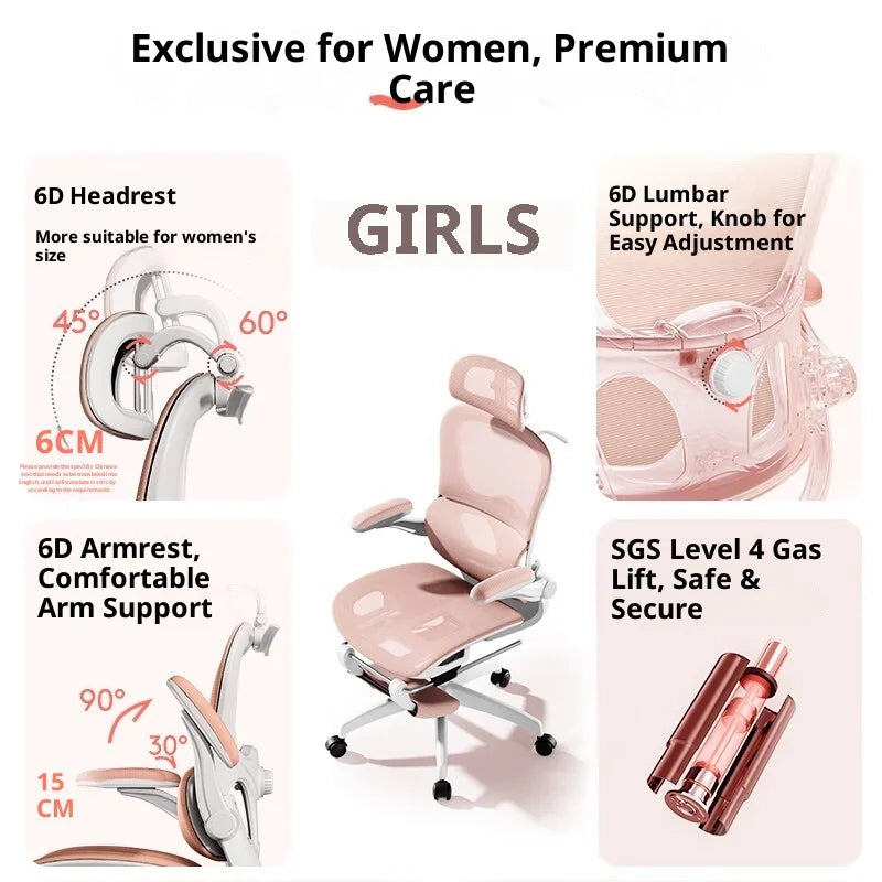 Massage Ergonomic Rattan Chair Folding Office Chaise Sihoo Leather Office Chair With Chairs for Living Room Weightless Desk
