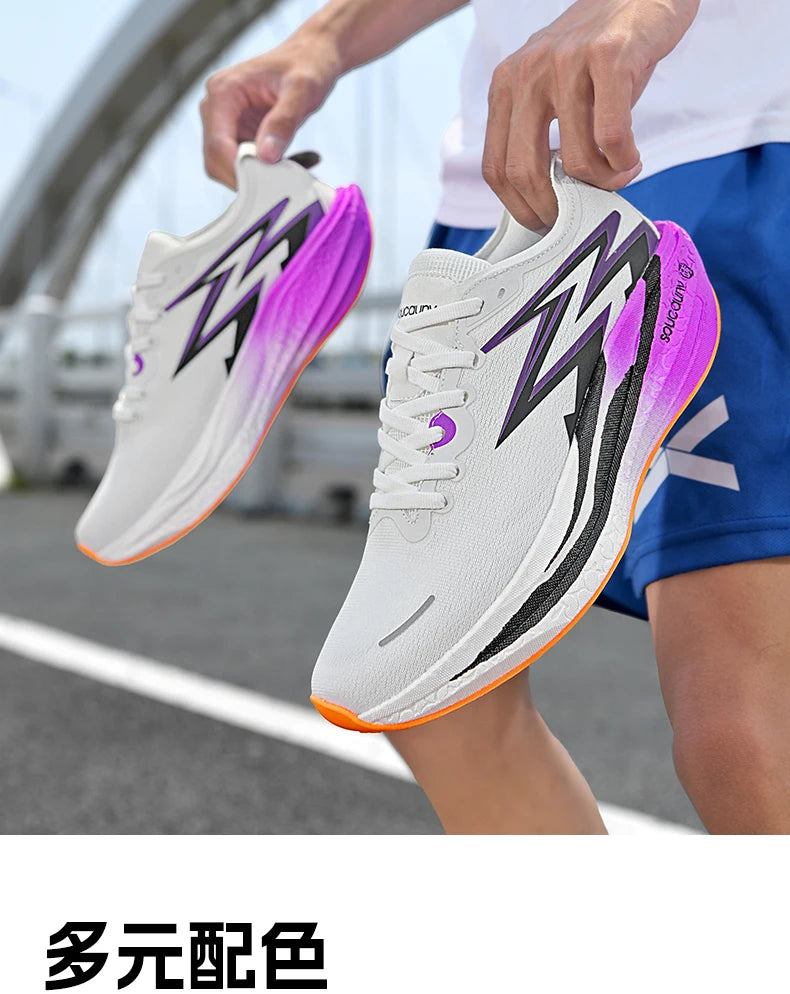 Nuove scarpe da running con piastra in carbonio per maratona, da uomo e donna, sportive, traspiranti, leggere, comode, antiscivolo e casual