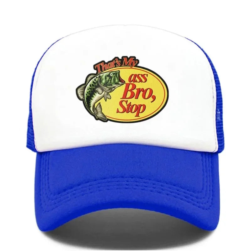 Thats My Ass Bro Stop Snapback Baseball Caps Custom Mesh Cap Men's Trucker Hat Hunting & Fishing Streetwear Dad Hat Dropshipping