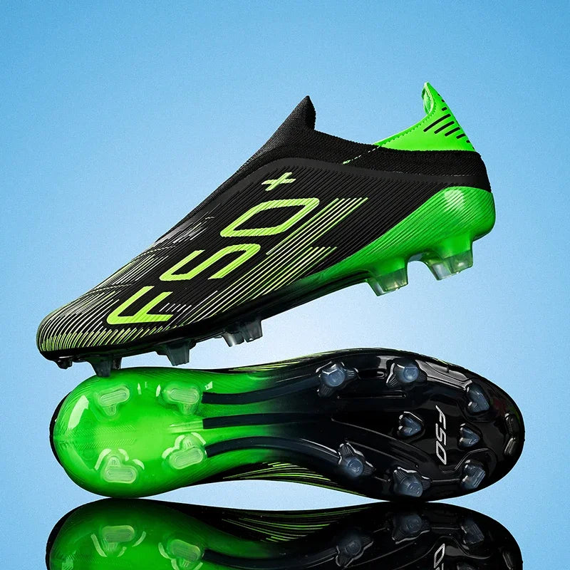 Nouvelles chaussures de football pour hommes, crampons, baskets légères de haute qualité, pour l'entraînement sur gazon, bottes de football très vendues, antidérapantes, mi-hautes, pour l'extérieur.