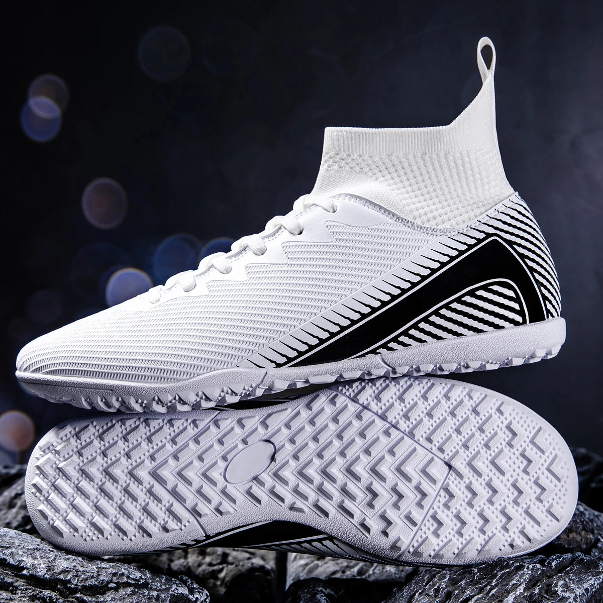 Men's match football shoes TF broken nail outdoor sports shoes provide super strong grip