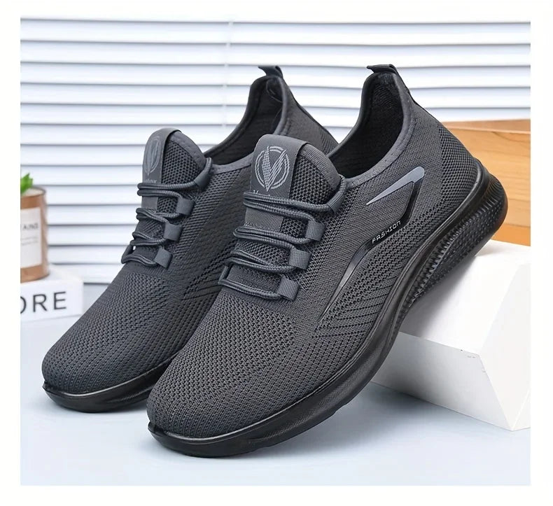 Baskets légères pour hommes, chaussures de marche en maille respirante, antidérapantes, décontractées, pour la course en plein air, confortables et douces, chaussures d'été