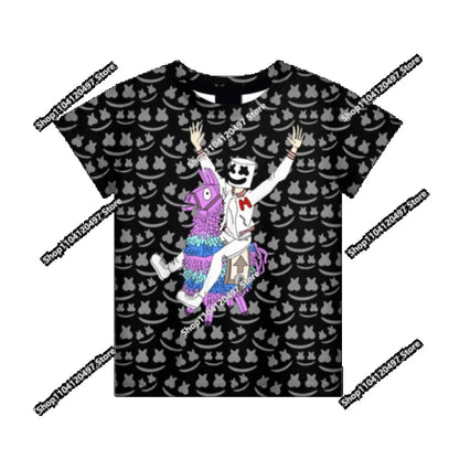 T-shirt Fortnite 2026 para rapaz, verão, anime, gaming, T-shirt para todos, camisola gira, T-shirt básica Battle Gamer, manga curta para homem