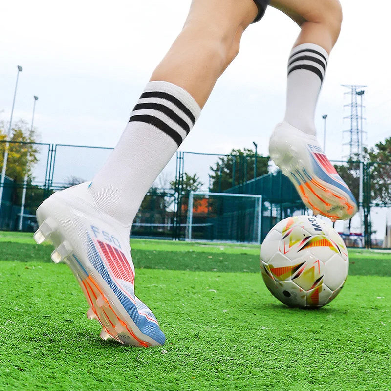 New Men's Soccer Shoes Grass Adult Football Boots FG Ultralight Sport Indoor Cleats Non-Slip Turf Futsal Comfortable  Sneakers