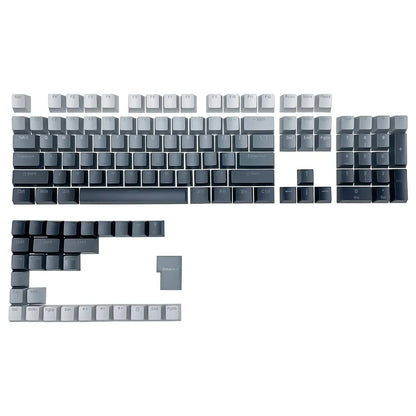 Teclas gamer RGB con retroiluminación degradada para teclado mecánico con interruptores MX, perfil OEM, PBT, blanco y azul, distribución ISO, teclas DIY