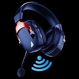 Auriculares gaming inalámbricos con micrófono desmontable con cancelación de ruido – 2.4G inalámbrico, Bluetooth 5.3 y auriculares gaming con cable de 3.5mm para PS5, PC, Xbox y móviles