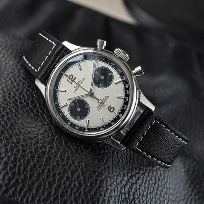 40mm Men's Army Watch 1963 Pilot Mechanical Sugess Panda Wristwatch Sapphire Air Force Watch Chronograph Official ST1901 Movement