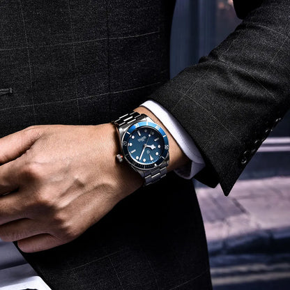 PAGANI DESIGN men’s automatic watch – BB58 luxury model, mechanical sports wristwatch, made of stainless steel and water-resistant