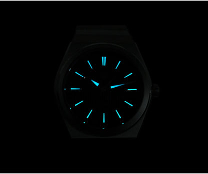 San Martin 39mm Luxury Men Sports Watch Waffle Dial Integrated Bracelet Miyota 90S5 Automatic Mechanical Clear Caseback SN0152