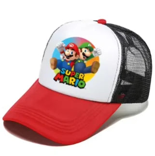 Czapki z daszkiem Mario w stylu casualowym, baseballowe, uniwersalne, z poliestru, dla dzieci, z motywem kierowców ciężarówek, dla dorosłych, z regulacją, akcesoria związane z anime