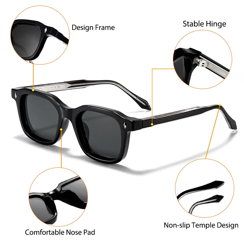 CATERSIDE Fashion Simple Men Sunglasses High Quality Brand Design Sun Glasses Women Outdoor Party Vacation Travel Eyeglasses
