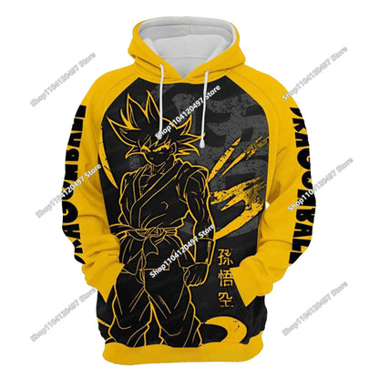 Sudadera con capucha Dragon Ball para niños y niñas, nuevo estilo de otoño e invierno, creativa, holgada y versátil