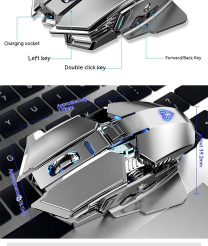 AULA mouse Multifunctional Gaming Side Keys Mouse Rechargeable Mecha style Mice 2.4 G Wireless Ergonomics Dpi adjustable Gamer