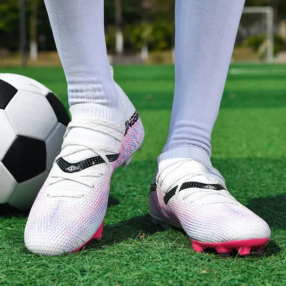 Men Turf Soccer Shoes Cleats Professional Football Boots Breathable Mesh Youth Soccer Anti Skid Male Sneakers Society Chuteira