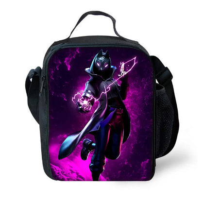 Saco Térmico Infantil de Grande Capacidade F-FortniteS Hot Game para Menino, Menina e Estudante, para Piquenique ao Ar Livre — Lancheira Térmica Reutilizável