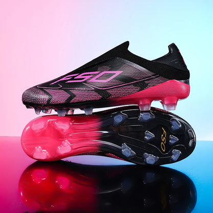 Nouvelles chaussures de football pour hommes, baskets de match, crampons de gazon antidérapants de haute qualité, chaussures de football d'extérieur pour garçons, chaussures de football montantes légères